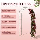 Арка садовая, 240×125×36.5 см, для вьющихся растений, металлическая, зелёная, Greengo - Фото 2
