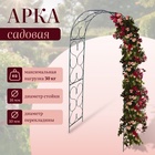 Арка садовая, 230×120×51 см, для вьющихся растений, металлическая, зелёная - Фото 1
