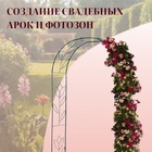 Арка садовая, 230 × 125 × 36.5 см, для вьющихся растений, металлическая, зелёная, «Тюльпан» - Фото 3