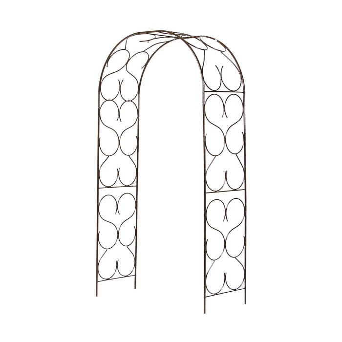 Арка садовая, 230×120×51 см, для вьющихся растений, металлическая, бронзовая