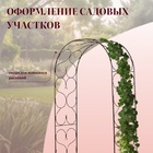Арка садовая, 230×120×51 см, для вьющихся растений, металлическая, бронзовая - Фото 5