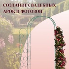 Арка садовая, 230×125×36.5 см, для вьющихся растений, металлическая, зелёная - Фото 4