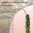 Арка садовая, 230 × 125 × 36,5 см, для вьющихся растений, металлическая, зелёная 2083029 - фото 2180621