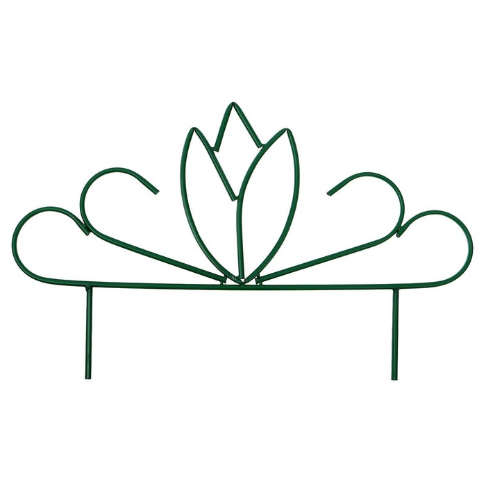 Ограждение декоративное, 47×375 см, 5 секций, металл, «Бутон», Greengo