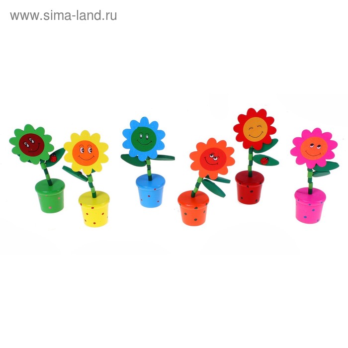 Дергунчик марионетка "Цветочки с глазками", набор 12 шт. - Фото 1