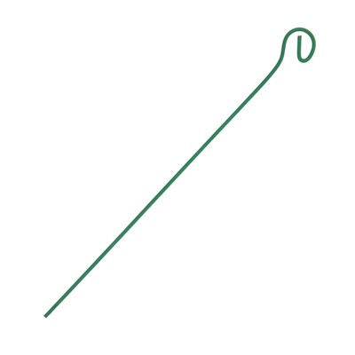 Колышек для подвязки растений, h = 70 см, d = 0.3 см, проволочный, зелёный, Greengo