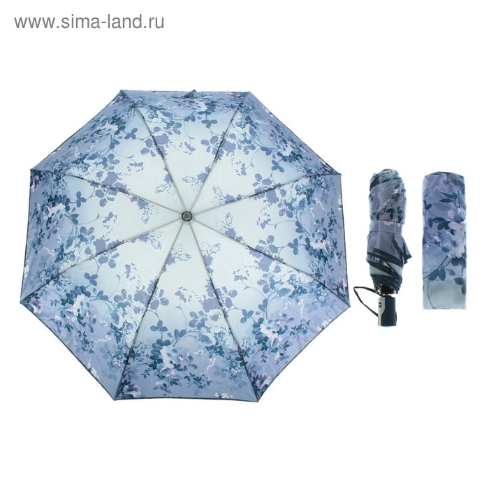Зонт автоматический "Цветочные сплетения", облегчённый, R=53см, разноцветный