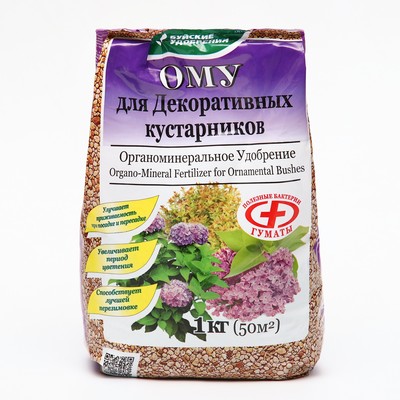 Удобрение органоминеральное «Буйские удобрения», для декоративных кустарников, 1 кг