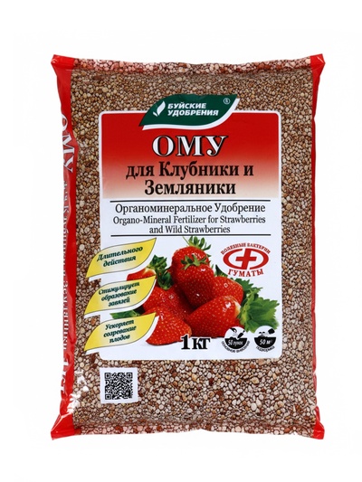 Удобрение органоминеральное «Буйские удобрения», для клубники, земляники, 1 кг