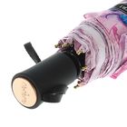 Зонт автоматический "Цветы и бабочки", R=52см, цвет розовый - Фото 3