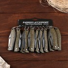 Нож перочинный "Лось" лезвие хром 6,5см, с фиксатором, 15,5см, микс (комплект 12 шт) - фото 25261368