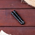 Нож-бабочка "Серебро" 15,7см, клинок 69мм/1мм, черный - Фото 3