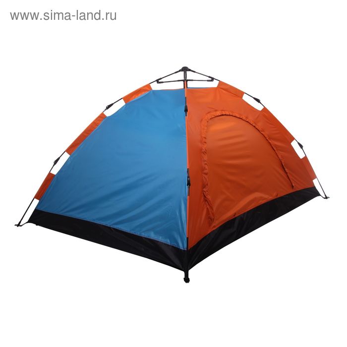 Палатка-автомат, размер 200 х 150 х 110 см, цвет оранжево-голубой - Фото 1