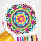 Набор для творчества. Фреска песком «Калейдоскоп желаний» + 9 цветов песка по 4 гр, блёстки, стека - Фото 5