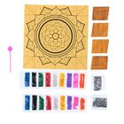 Набор для творчества. Фреска песком «Калейдоскоп желаний» + 9 цветов песка по 4 гр, блёстки, стека - Фото 5