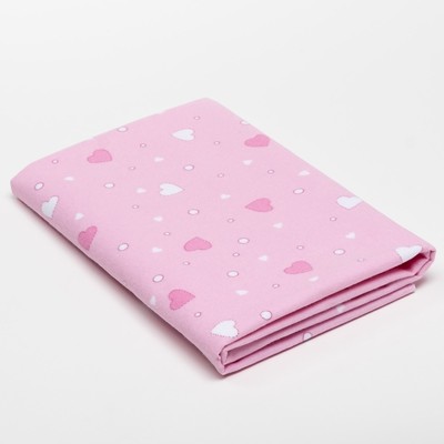Пелёнка детская «Розовые сердца» 75х120 см
