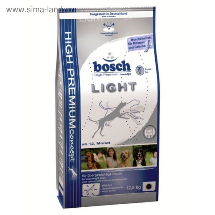 Сухой корм Bosch Light для собак, облегченный, 12,5 кг. - Фото 1