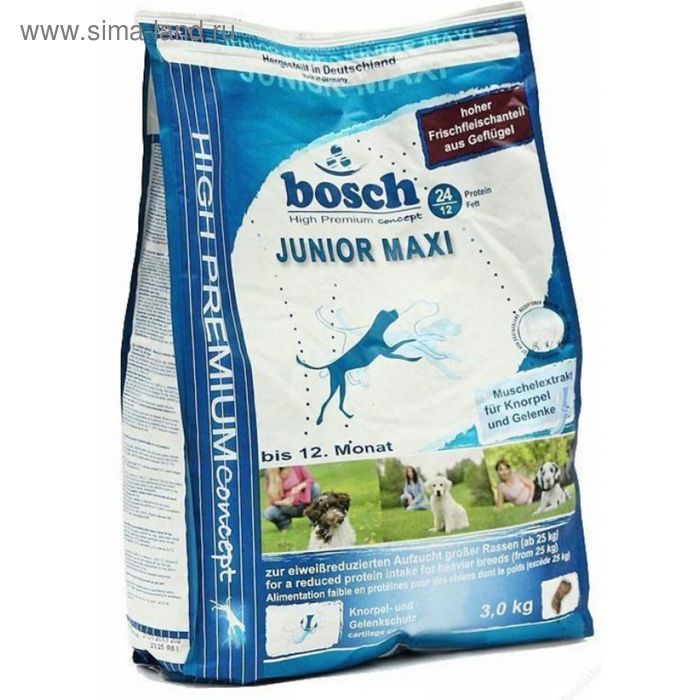 Сухой корм Bosch Junior Maxi для щенков крупных пород, 3 кг. - Фото 1