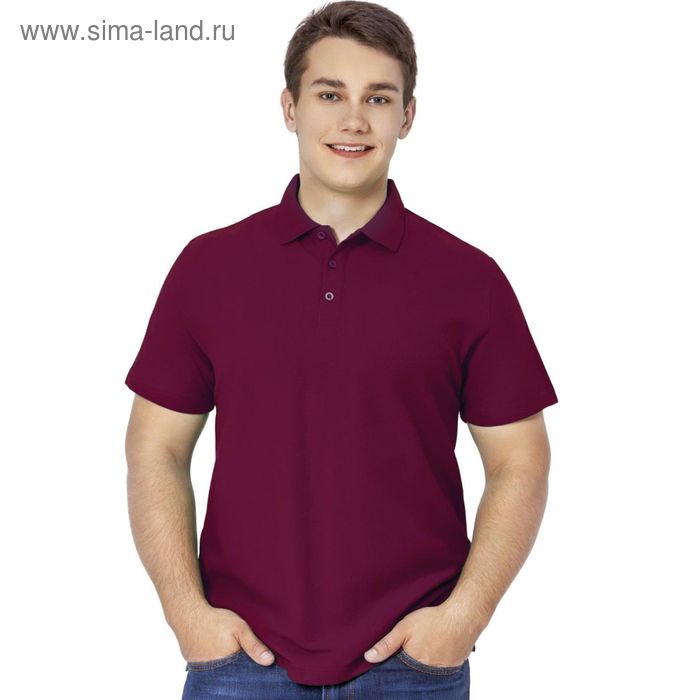 Рубашка мужская, размер 46, цвет винный - Фото 1