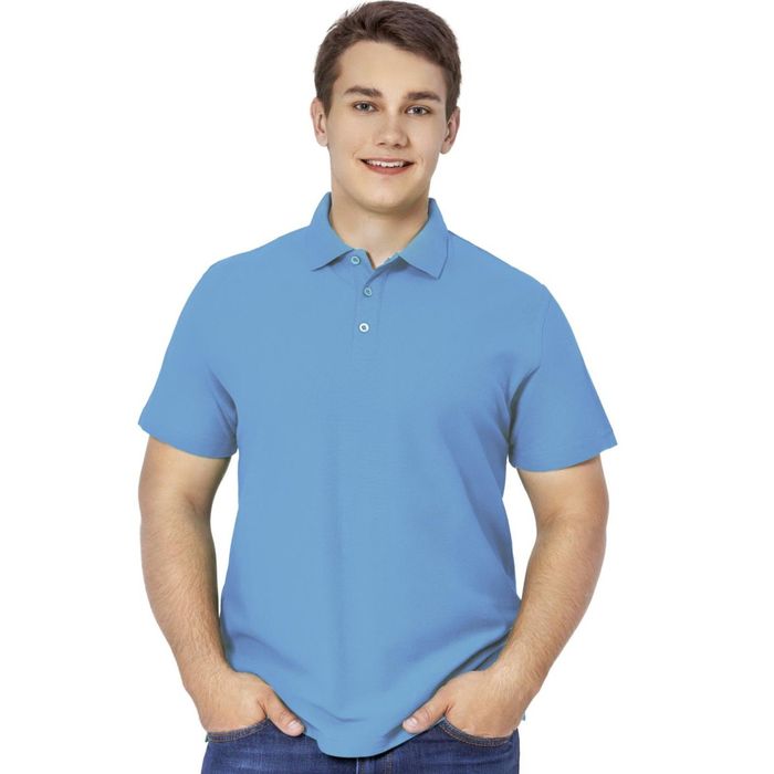 Рубашка мужская, размер 44, цвет голубой