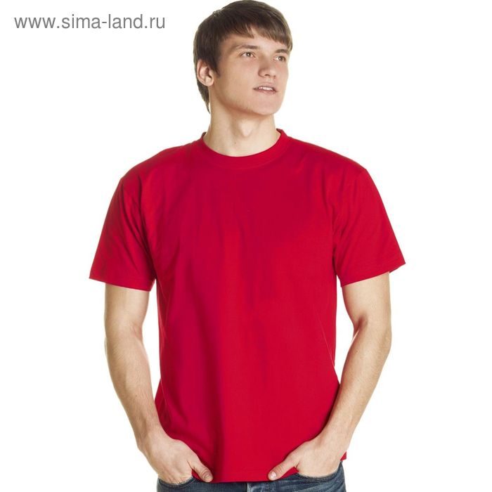 Футболка мужская StanLux, размер 54, цвет красный 180 г/м - Фото 1