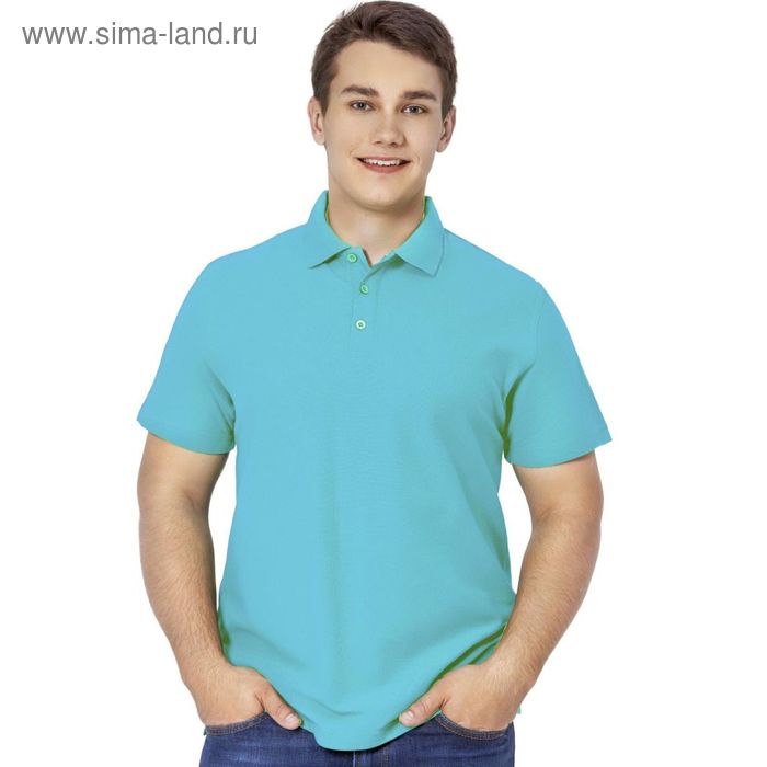 Рубашка мужская, размер 48, цвет бирюзовый - Фото 1
