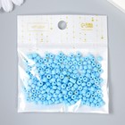 Бисер круглый 6/0 «Голубой», 20 г - Фото 3