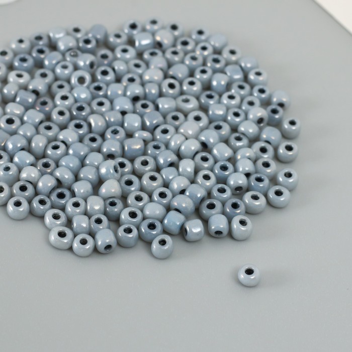 Бисер круглый 6/0 «Графит перламутр» 20 г - Фото 1
