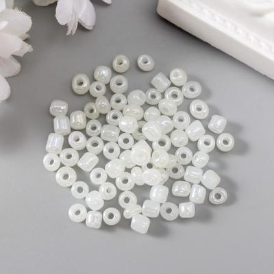 Бисер круглый 6/0 «Белый перламутр», 20 г
