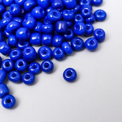 Бисер круглый 6/0 «Синий неон», 20 г