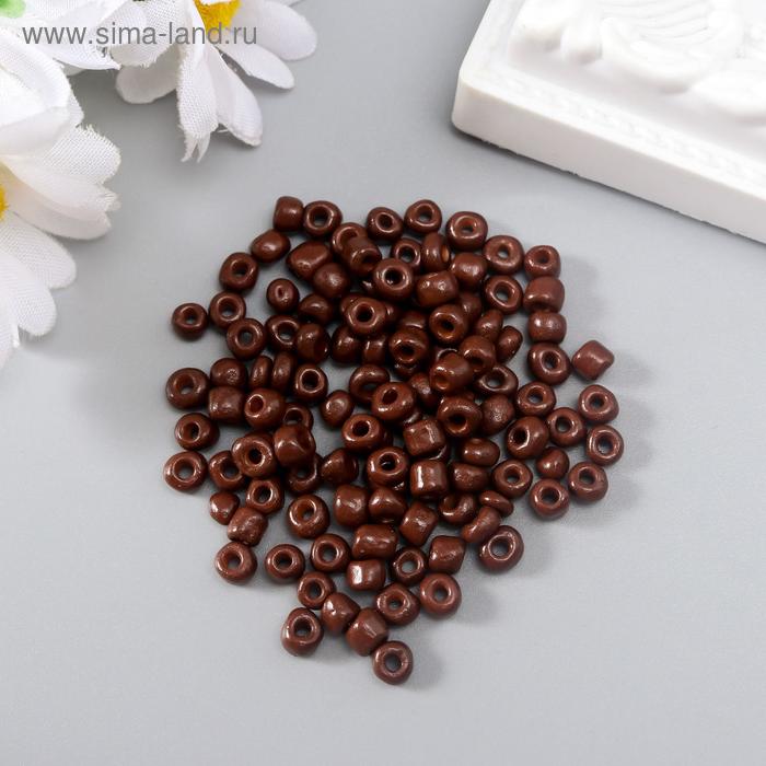 Бисер круглый 6/0 «Кофе», 20 г - Фото 1