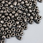 Бисер круглый 6/0 «Тёмное серебро», 20 г - Фото 1