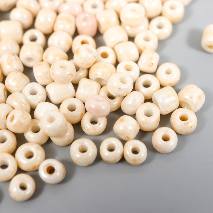 Бисер круглый 6/0 «Белый жемчуг», 20 г - Фото 1