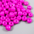 Бисер круглый 6/0 «Фиолетовый неон», 20 г - Фото 2