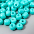 Бисер круглый 6/0 «Тёмно-зелёный неон», 20 г - Фото 2