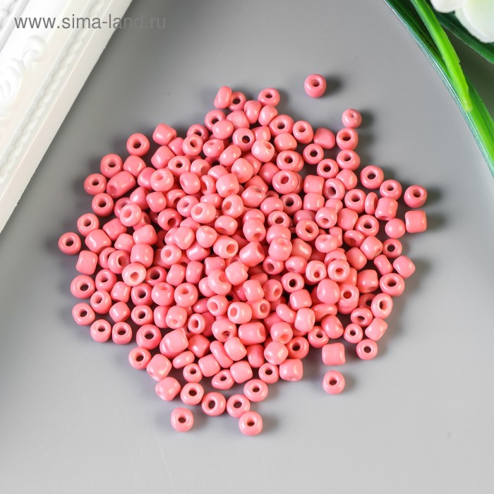 Бисер круглый 6/0 «Персиковый», 20 г - Фото 1