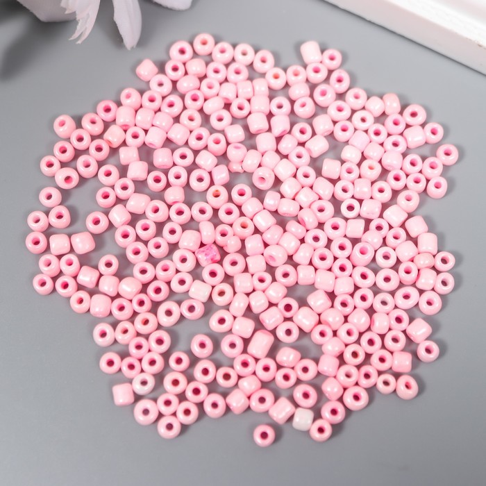 Бисер круглый 6/0 «Розовый», 20 г - Фото 1