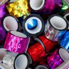 Клейкая лента пластик в банке «Голография», набор 40 шт., 1.2 см×2.8 м, 7.5×8.5×8.5 см, МИКС - Фото 3