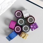 Клейкая лента пластик в банке "Блеск" (набор 10 шт) цвета МИКС 1,2 смх1 м 6,3х5,3х3,4 см - Фото 3