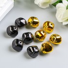 Набор декора для творчества "Колокольчики золотые и чёрные" d=1,8 см набор 10 шт - Фото 1