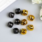 Набор декора для творчества "Колокольчики золотые и чёрные" d=1,8 см набор 10 шт - Фото 2