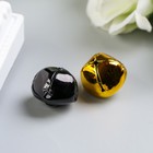 Набор декора для творчества "Колокольчики золотые и чёрные" d=1,8 см набор 10 шт - Фото 4