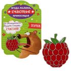 Открытка с брошью "Ягода-малина, приносящая счастье" - Фото 1