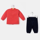 Костюм для девочки (джемпер+брюки) "Мишуля", рост 62 (20) см, цвет коралловый - Фото 3