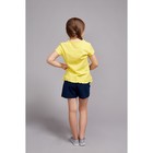Костюм для девочки (джемпер+шорты), рост 122-128 см, цвет лимонный/тёмно-синий - Фото 4
