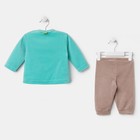 Костюм для мальчика (джемпер+брюки), рост 74 см (24), цвет мята/миндаль - Фото 3