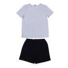 Костюм для мальчика (джемпер+шорты), рост 122-128 см, цвет серый - Фото 6