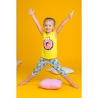 Пижама для девочки "Пончик", рост 110-116 (30) см, цвет лимонный - Фото 3