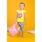Пижама для девочки "Пончик", рост 98 (26) см, цвет лимонный - Фото 2