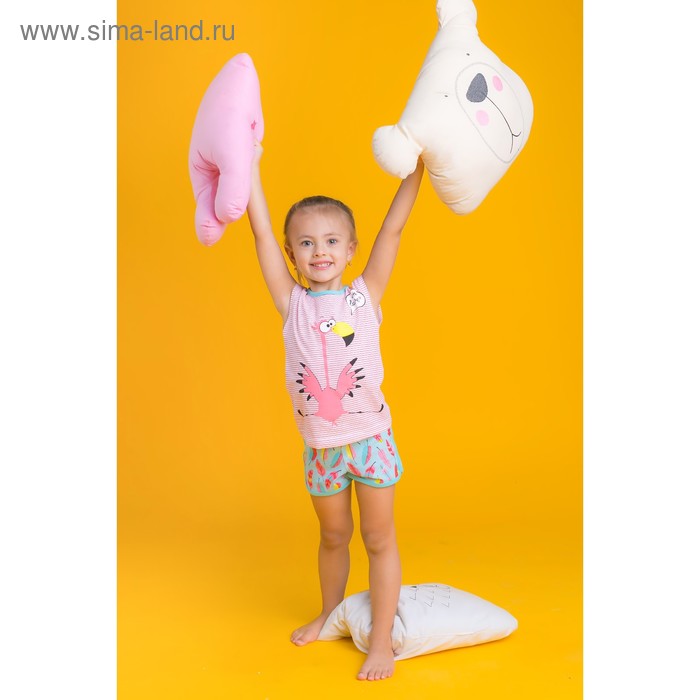 Пижама для девочки "Пеликашка", рост 86-92 (26) см, цвет розовый - Фото 1
